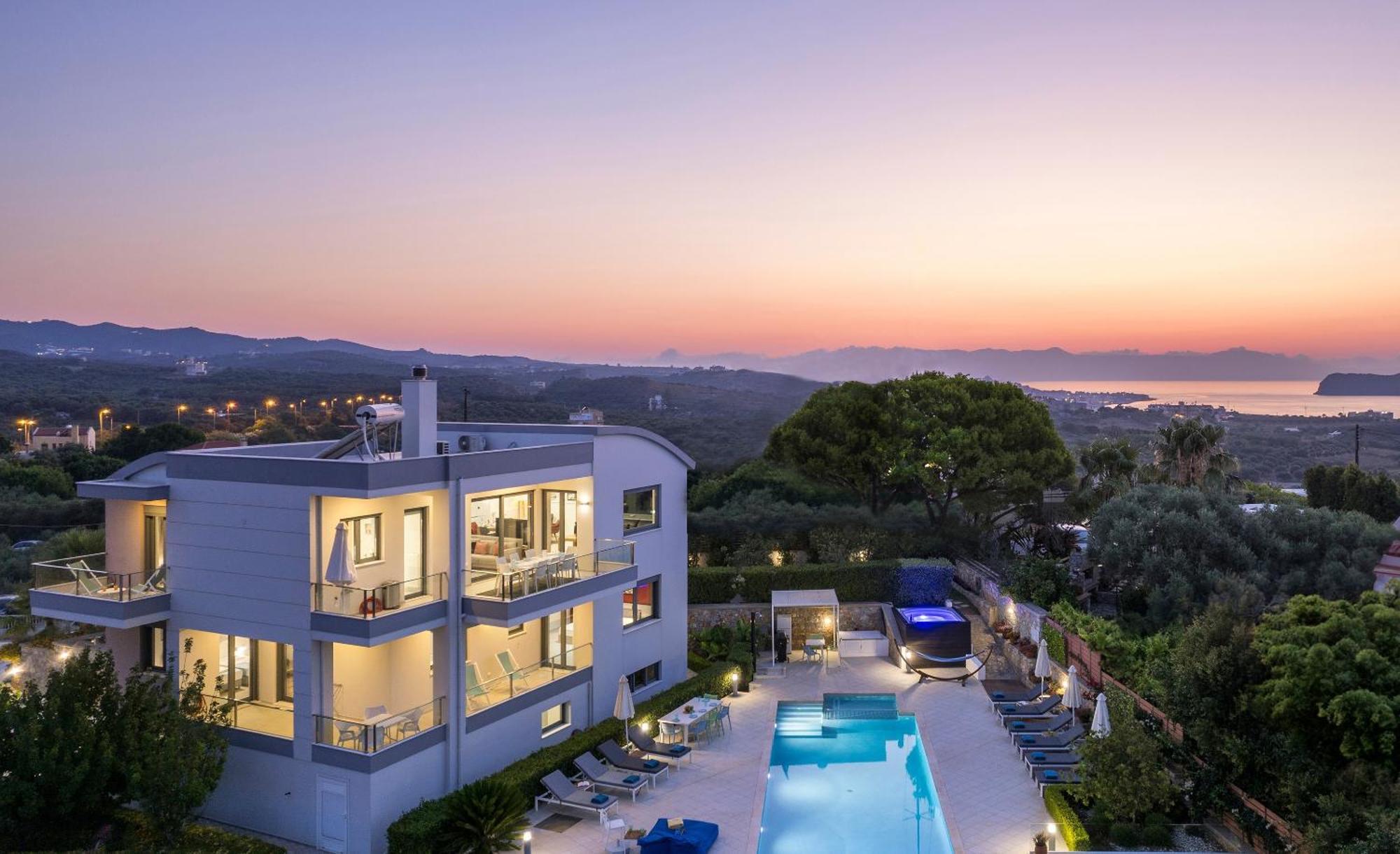 Elysium Seaview Oasis Villa Kato Galatas Exteriör bild